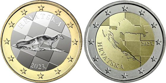 monety euro w Chorwacji