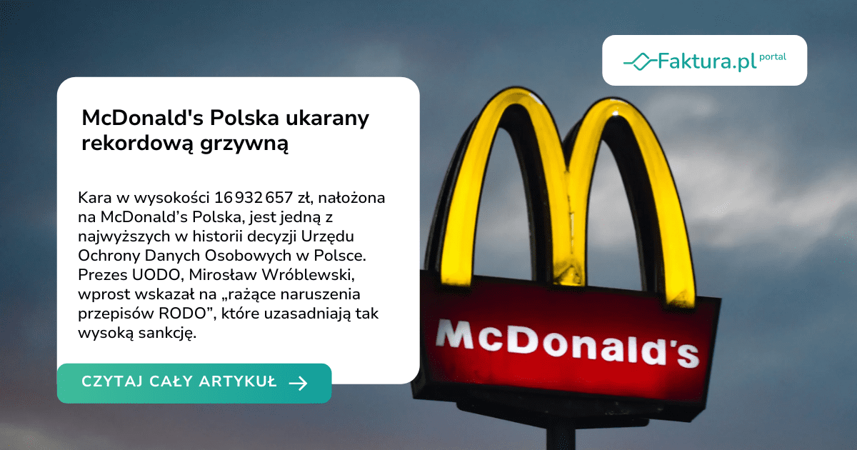 McDonald’s Polska ukarany rekordową grzywną