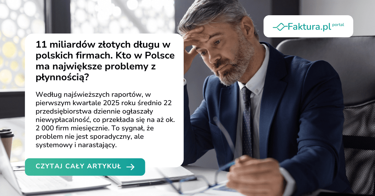 11 miliardów złotych długu w polskich firmach. Kto w Polsce ma największe problemy z płynnością?