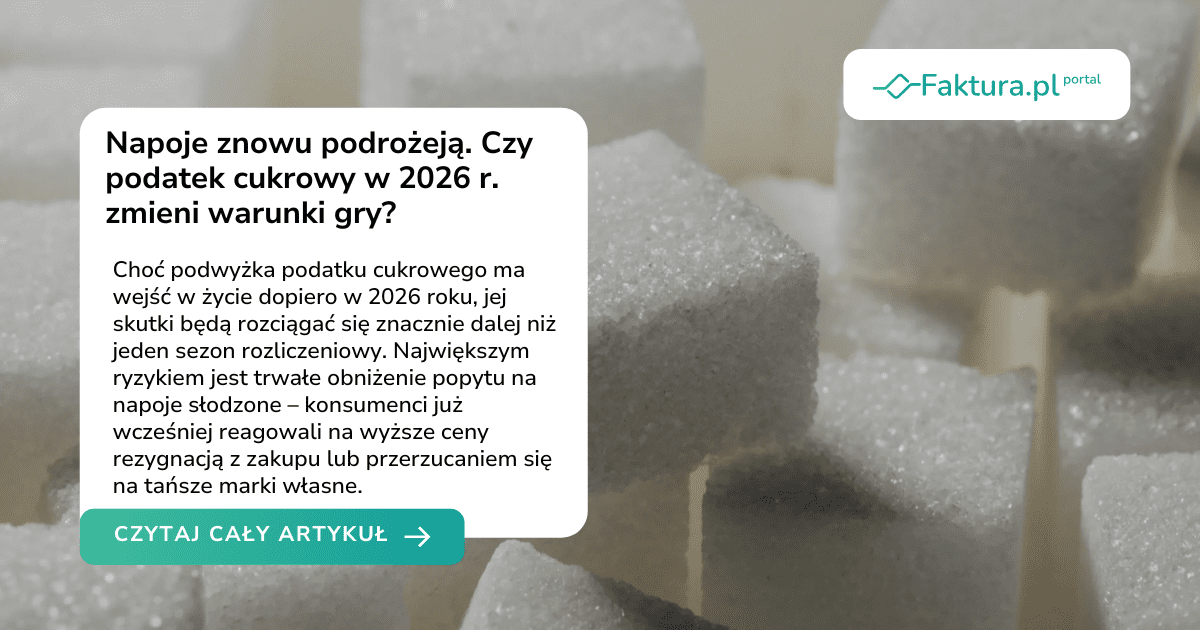 Napoje znowu podrożeją. Czy podatek cukrowy w 2026 r. zmieni warunki gry?